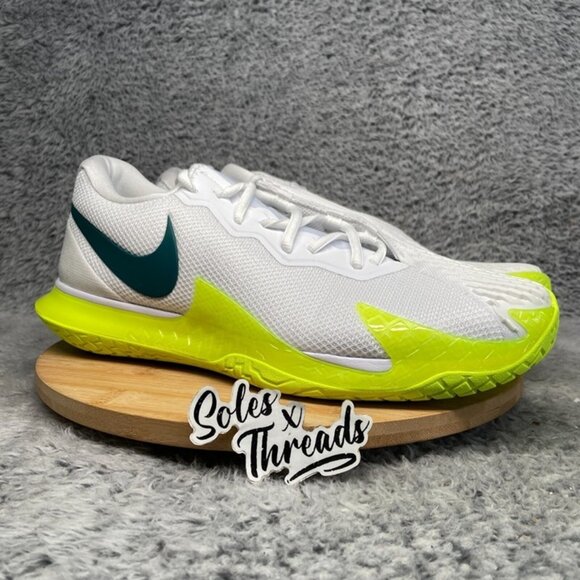 Nike Court Zoom Vapor Cage 4 Rafa Size 10-11.5 Men Tennis White Volt DD1579-107 - Picture 2 of 6